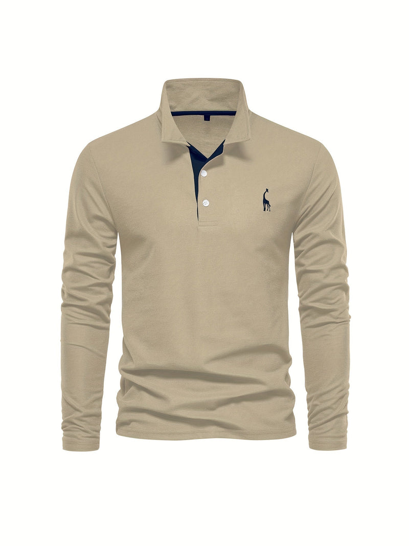 Bequemer Herren Polo mit Langen Ärmeln
