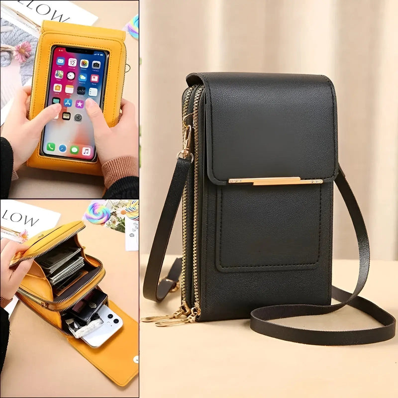 Trendige Leder-Anti-Diebstahl-Damenschultertasche - SecureStyle