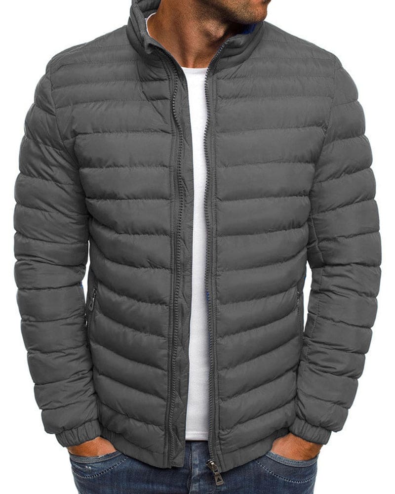 Einfarbige Jacke mit Reißverschluss - Ethan