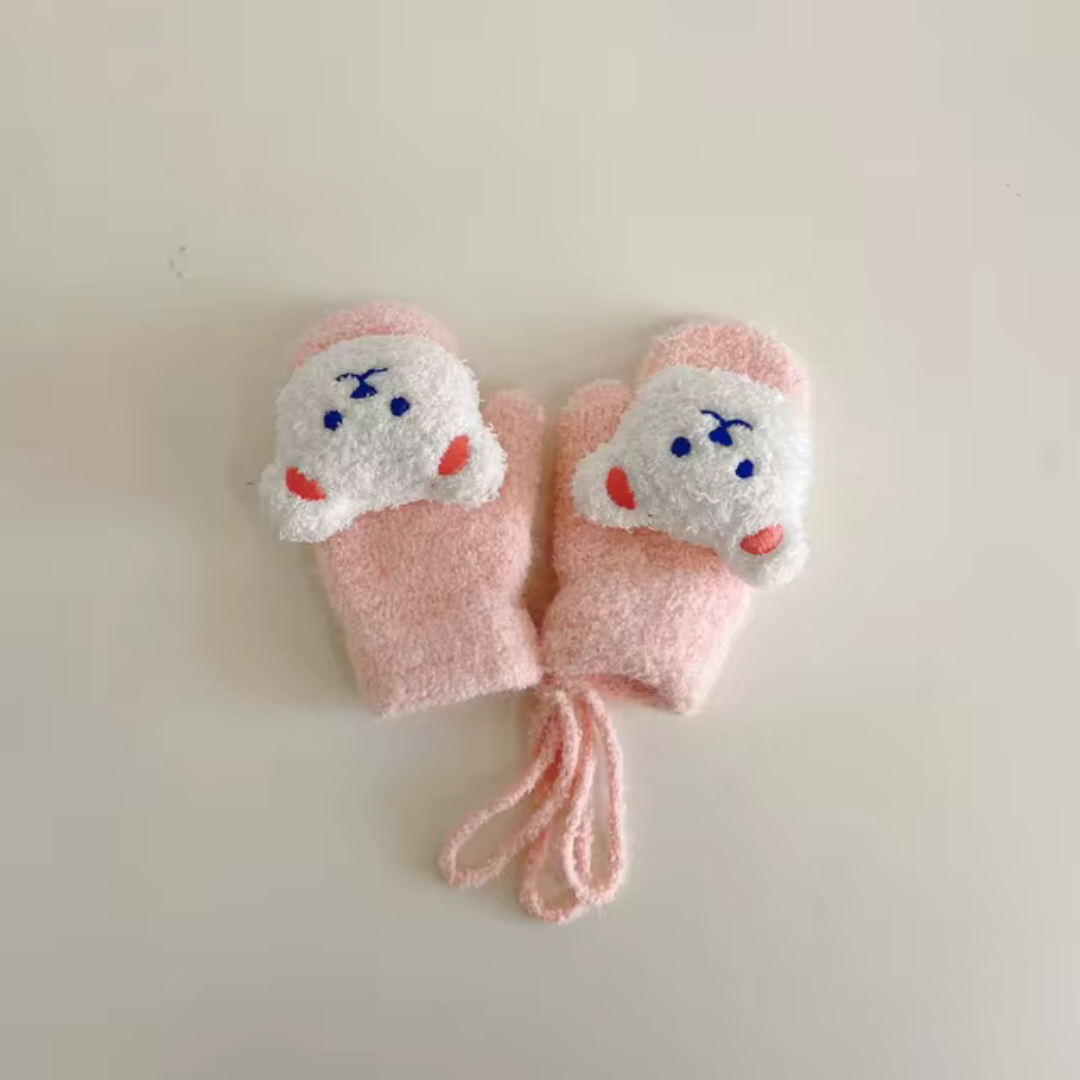 Children's Mittens with Bear Face – TinyBear Mittens