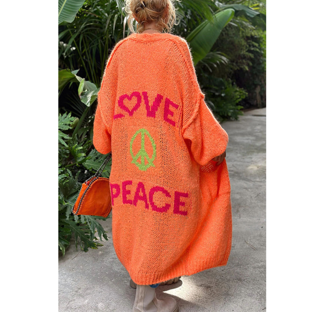 Trendige lange Strick-Cardigan - Sofia