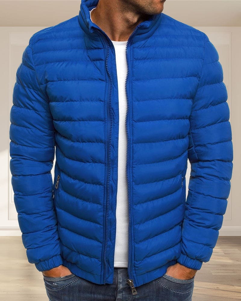 Einfarbige Jacke mit Reißverschluss - Ethan