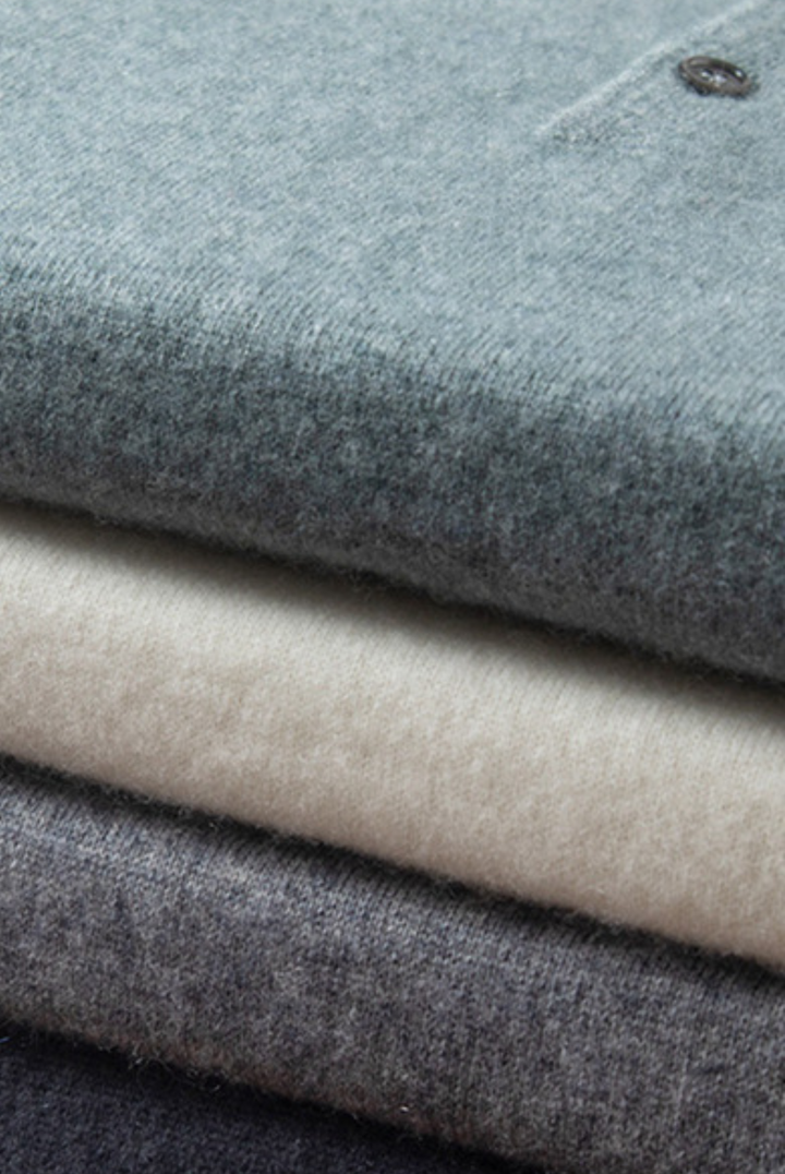 Stylish men's polo made of cashmere-merino wool - Miro