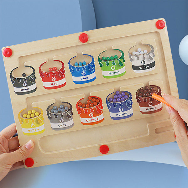 Magnetic Maze for Color and Number Recognition - MazeMagic