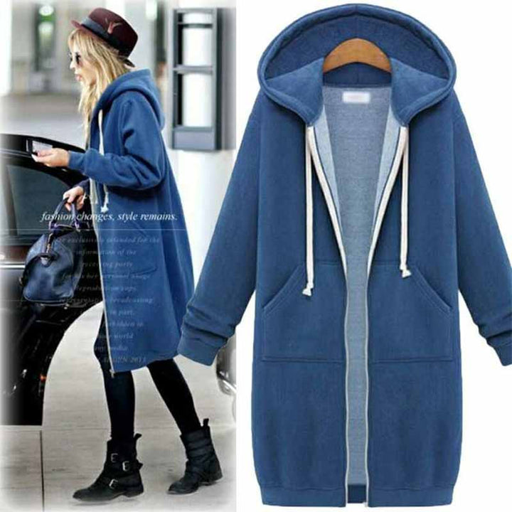 Lässige Lange Damenweste - CozyZip
