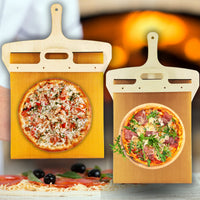 Verstelbare pizzaschepper van berkenhout met schuifmechanisme – Fornello