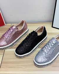 Stilvolle Plateau-Glitzer-Damensneaker - Sienna