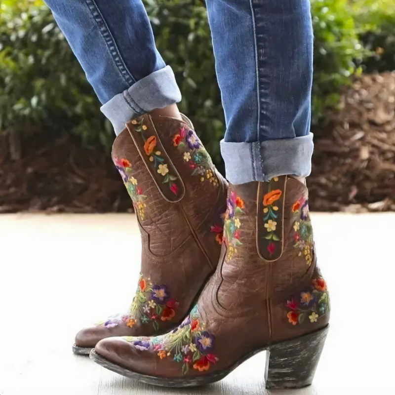 Wetterfeste Vintage Cowgirl-Stiefel - Sierra