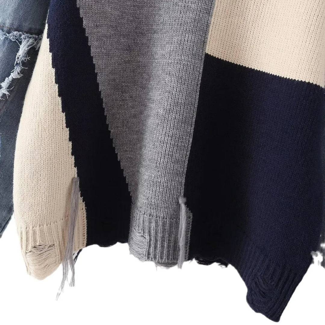 Fröhlicher Patchwork-Pullover für Damen - Liora