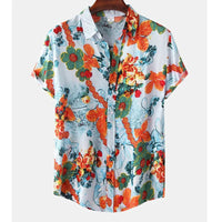 Licht & Stijlvol Heren Tropenhemd met Bloemenpatroon- Mateo