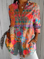 Anica Blouse with Artistic Print Pattern 2