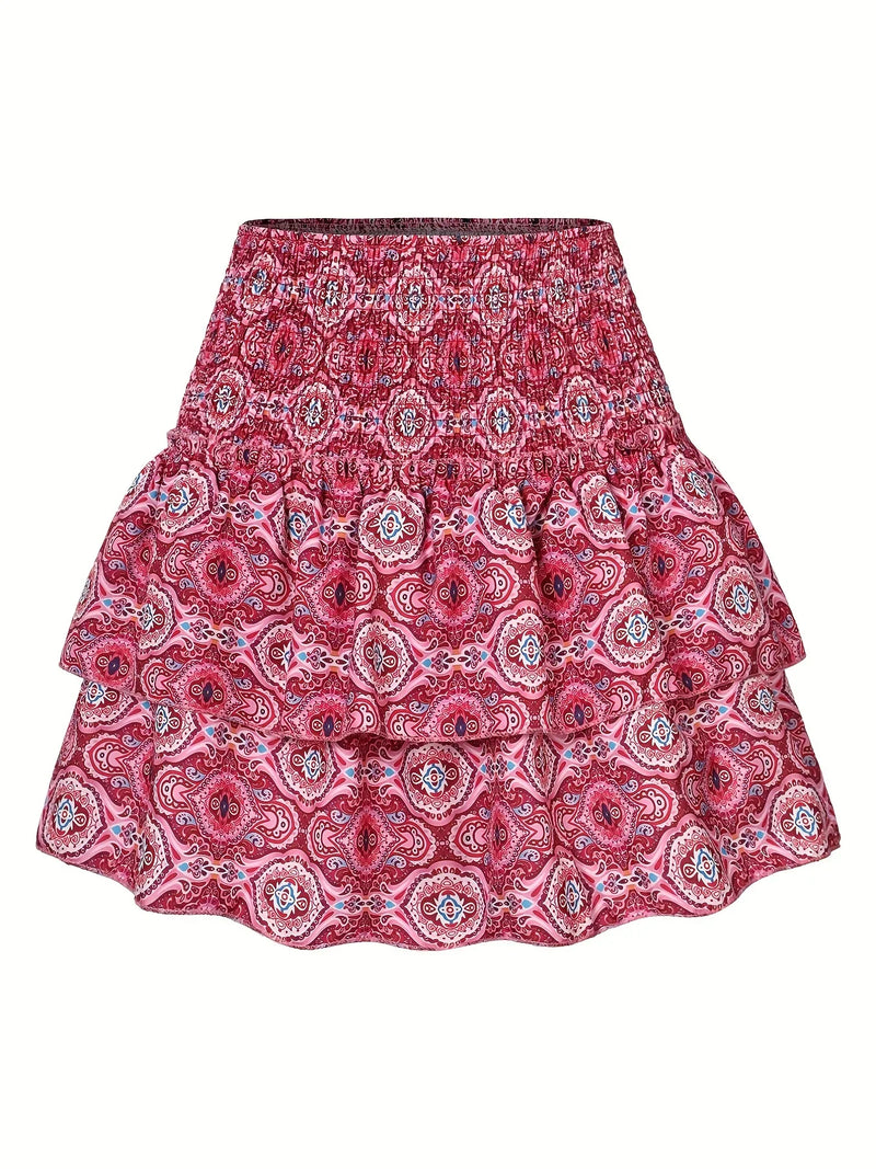 Amelia Rock | Gefaltete Taille | Gestufter Saum | Modisch