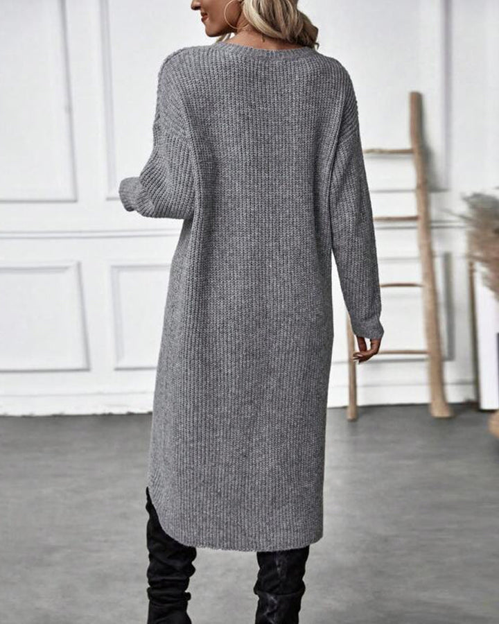 Stilvolles Einfarbiges Sweatkleid - Lina