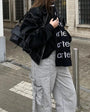 Übergroßer Damen-Lederjacke – Noor