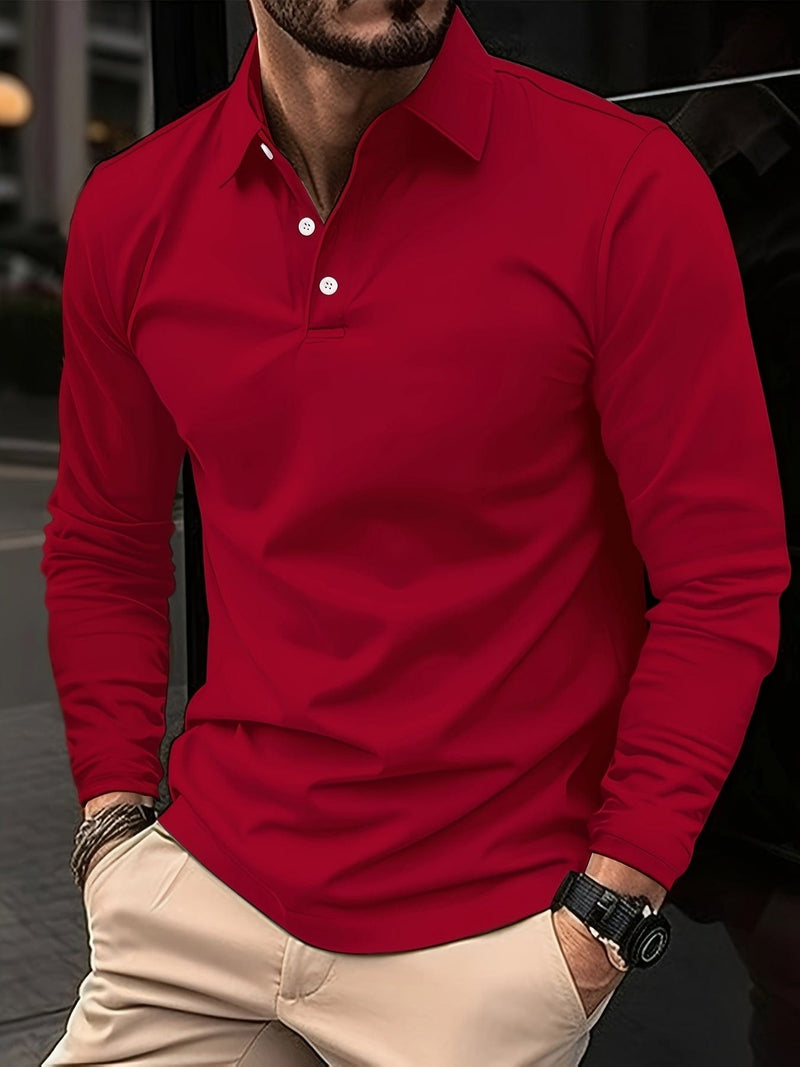 Herren-Poloshirt mit langen Ärmeln – Matthias
