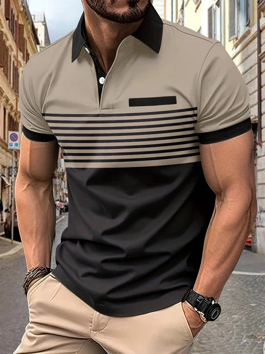 Gestreiftes Herren-Sommerpoloshirt – Damian