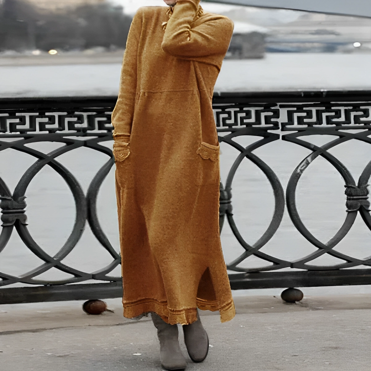 Lässiges langes Winterkleid - Noelle