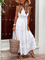 Leichtes Boho-Sommerkleid im Ibiza-Stil mit V-Ausschnitt – Niva