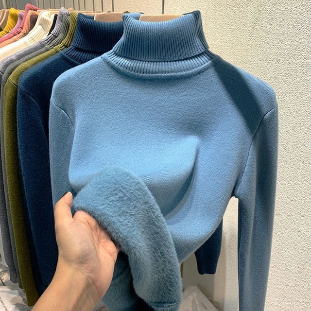 Eloise Samtgefütterter Rollkragenpullover | Stilvoll & warm