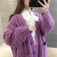 Alina knitted cardigan | Long, thick and warm