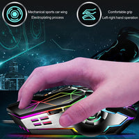 Mechanisch 87-toetsen gamingtoetsenbord met RGB-achtergrondverlichting en blauwe schakelaars