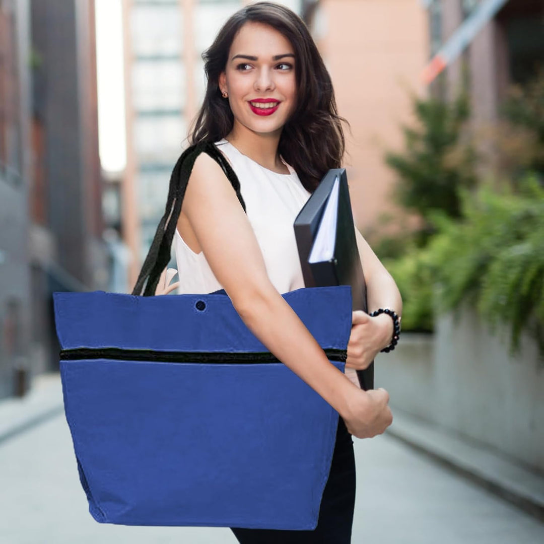 Large Capacity Folding Shopping Bag with Wheels – Reusable Cart Tote – Veytra