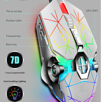 Mechanisch 87-toetsen gamingtoetsenbord met RGB-achtergrondverlichting en blauwe schakelaars
