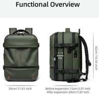 Expandable &amp; Waterproof Travel Backpack with Vacuum Compression – Arvid