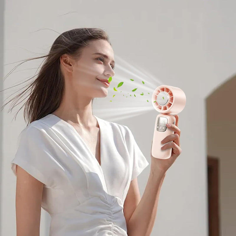 Tragbarer faltbarer Handventilator mit LED-Display – 100 Geschwindigkeiten