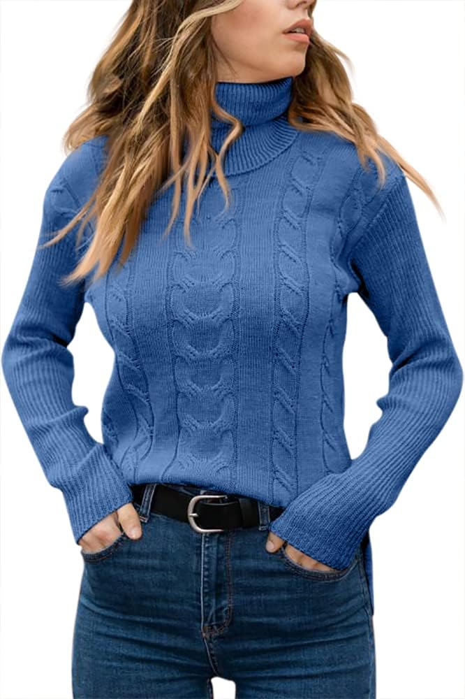 Stilvoller Gestrickter Damen Rollkragenpullover - Denise