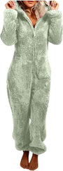 Sherpa Fuzzy Onesie mit Kapuze - CozyCat