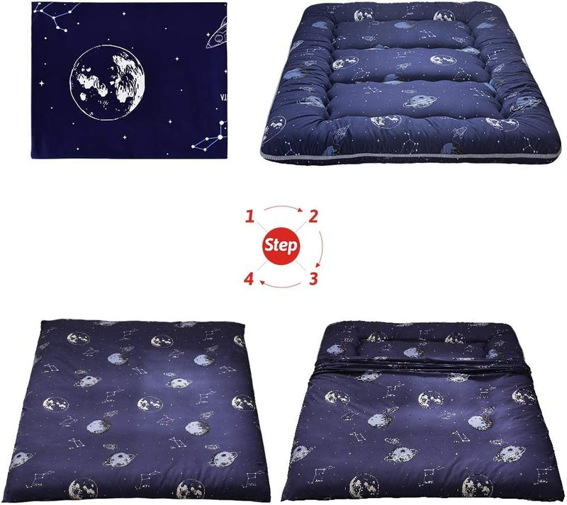 Folding Japanese Futon Floor Mattress with Memory Foam Support – Arivon