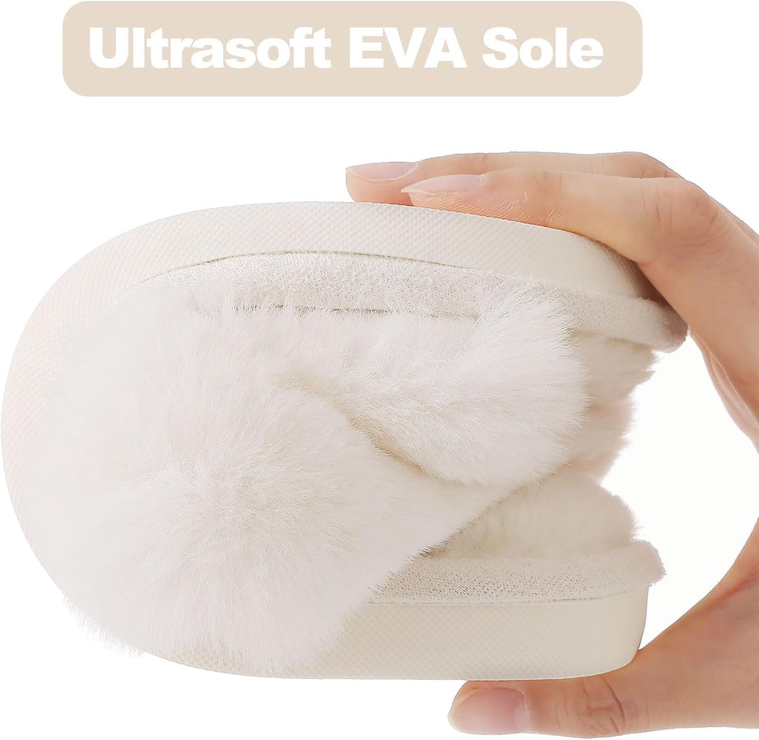 Fuzzy Slippers with Memory Foam - CloudStep