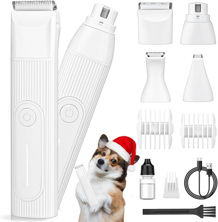 4-in-1 Cordless Pet Grooming Kit with Nail File – Velporo