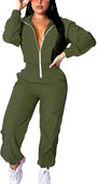Retro Damen Windbreaker Jumpsuit - Elodie
