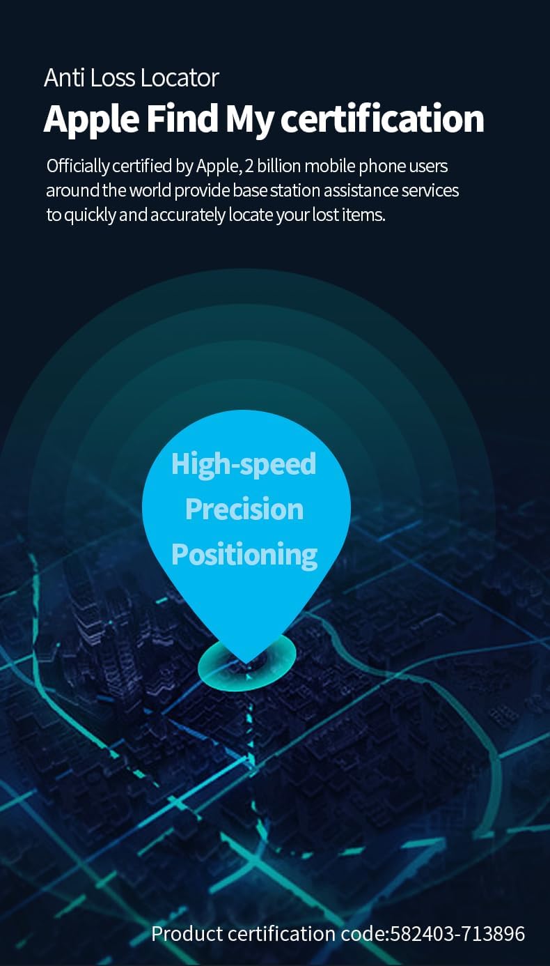 Slimme Anti-Verlies Locator Sleutelhanger – Realtime Tracking met Zoek Mijn – Zeyora