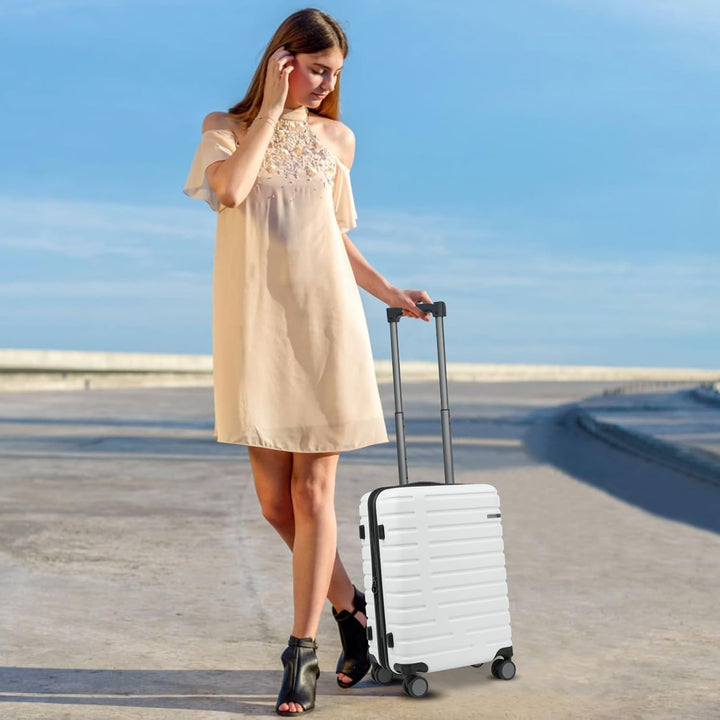 Uitbreidbare harde koffer met spinnerwielen en TSA-slot