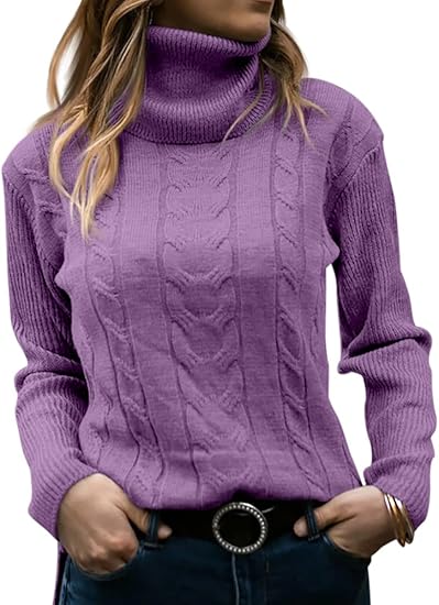 Stilvoller Gestrickter Damen Rollkragenpullover - Denise