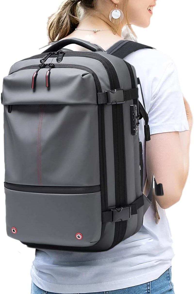 Vacuüm Rugzak – Uitbreidbare 60L Waterdichte Reisrugzak met Laptopcompartiment – Trivora