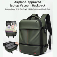 Expandable &amp; Waterproof Travel Backpack with Vacuum Compression – Arvid