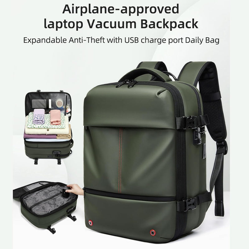 Expandable &amp; Waterproof Travel Backpack with Vacuum Compression – Arvid