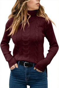Stilvoller Gestrickter Damen Rollkragenpullover - Denise
