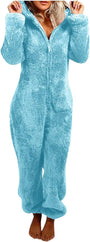 Sherpa Fuzzy Onesie mit Kapuze - CozyCat