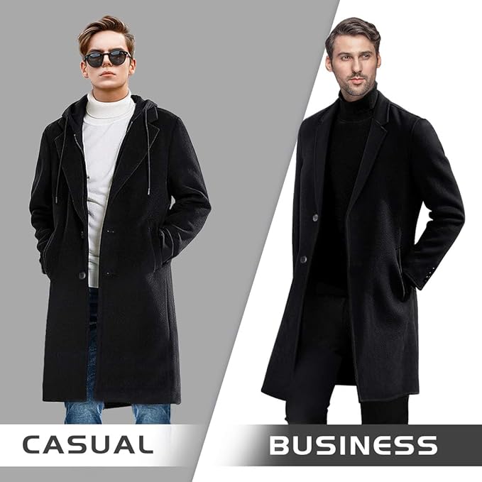 Herren Winter Trenchcoat aus Wollmischung - Liam