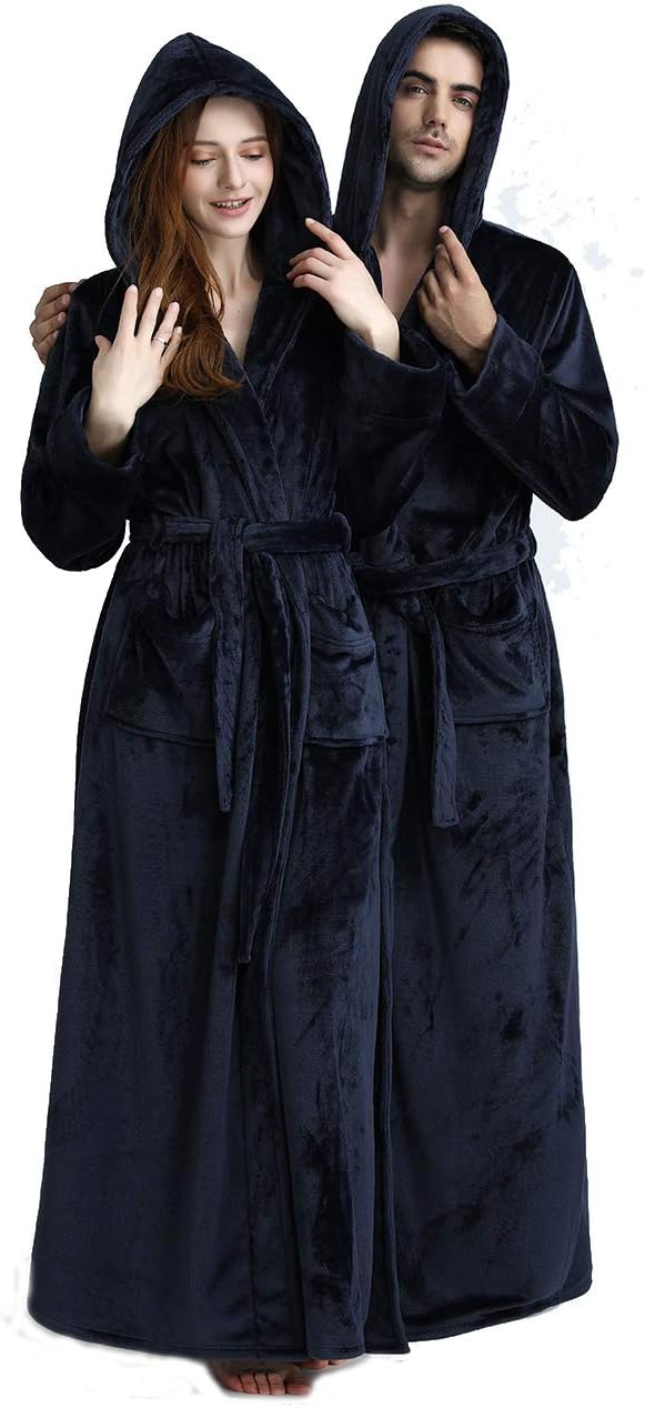 Fluffy Fleece Bathrobe with Hood - CozyFluff