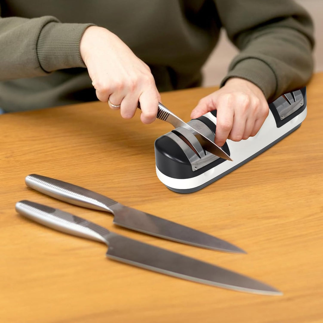 Electric knife sharpener with 3 speeds and LED display – EdgeMaster