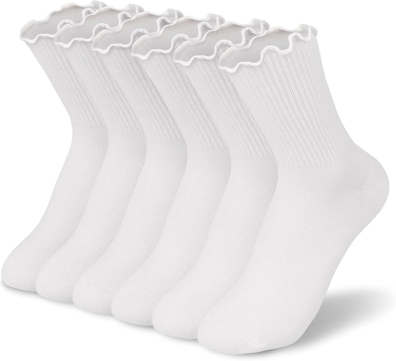 Rüschige Baumwoll Knöchelsocken - Lisa