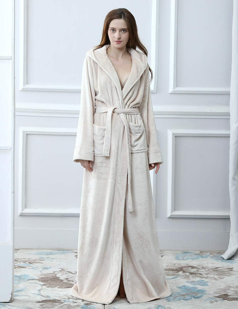 Fluffy Fleece Bathrobe with Hood - CozyFluff
