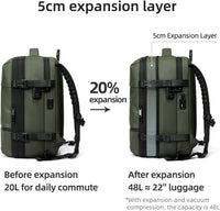 Expandable &amp; Waterproof Travel Backpack with Vacuum Compression – Arvid