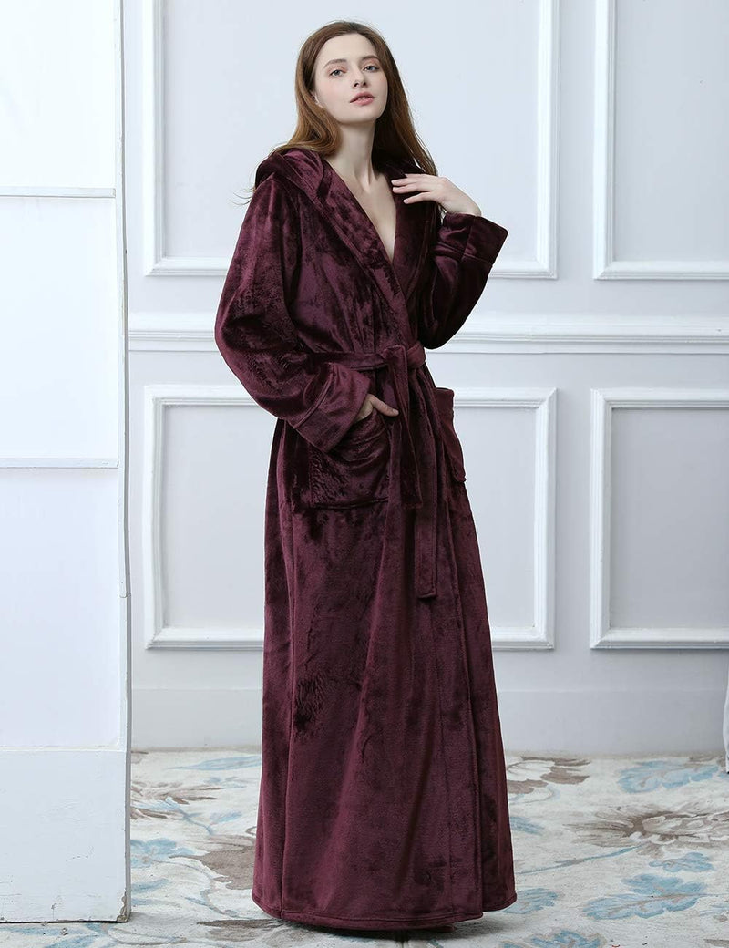 Fluffy Fleece Bathrobe with Hood - CozyFluff